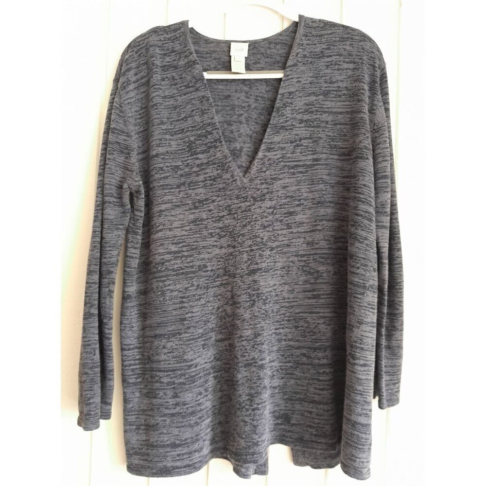 Vintage J. Jill Marled Knit V-Neck Top Lavender Size M